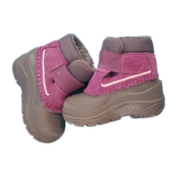The North Face Toddler  Sz 6 Kids Alpenglow Waterproof Rubber Boots Grey Violet - Picture 1 of 13